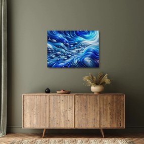 Obraz na szkle – Ryby w falach (70x50 cm)