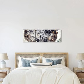 Obraz - szampan w lodzie (z zegarem) (90x30 cm)