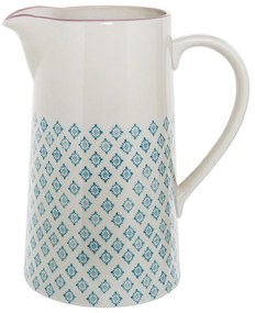 Niebiesko-biały kamionkowy dzbanek Bloomingville Patrizia, 2 l