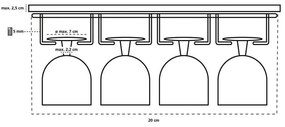 Wieszak kuchenny na kieliszki - pomieści aż 12 sztuk, WENKO