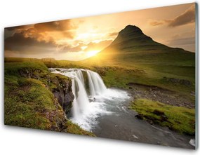 Szkło do Kuchni na Ścianę Kaskada nad Górską Przepaścią