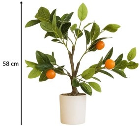 Dekoracyjne drzewko pomarańczowe, 58 cm