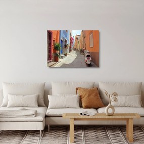 Obraz na szkle ulicy Sardynii (70x50 cm)
