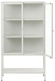 Biała metalowa witryna 90x160 cm Carmel – Unique Furniture