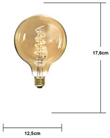 Żarówka filamentowa ze ściemniaczem i ciepłym światłem z gwintem E27, 3 W Spiral Filament – Star Trading