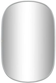 Wiszące srebrne owalne lustro 60x40 cm B5-P18