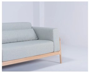 Niebieskoszara sofa z konstrukcją z drewna dębowego Gazzda Fawn, 240 cm