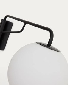 Biało-czarny kinkiet ø 20 cm Eilo – Kave Home