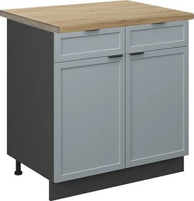 Szafka dolna do kuchni jasnoniebiesko-szary 80x60x82 fame-line