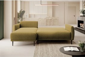 Narożnik BONO z funkcją spania Drewniane nóżki Eleganckie podłokietniki Głębokie siedzisko Lewa strona Barrel 48