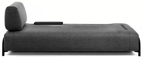 Ciemnoszara sofa z małym stolikiem Kave Home Compo