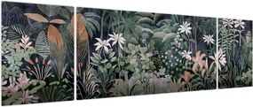 Obraz - Malowany wzór dżungli (170x50 cm)