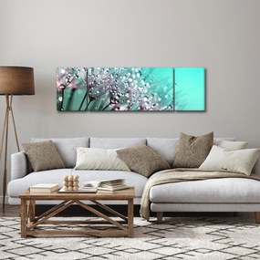 Obraz - zroszona roślina (170x50 cm)