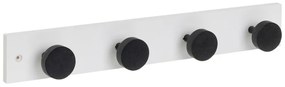 Czarno-biały wieszak ścienny z litego drewna sosnowego 40 cm Anillos – Casa Selección