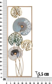 Metalowa dekoracja ścienna Mauro Ferretti Gloth, 31,2x90 cm