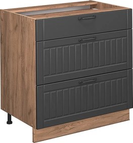 Szafka dolna do kuchni ciemnoszary 80x51.6x82 fame-line