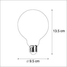 Zestaw 5 ściemnialnych żarówek LED E27 G95 5W 470 lm 2700 K.