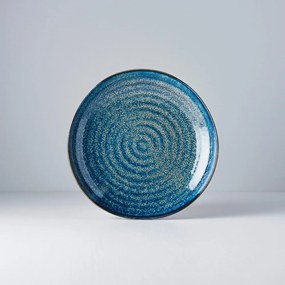 Niebieski talerz ceramiczny MIJ Indigo, ø 23 cm