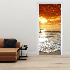 Fototapeta na drzwi - Zachód Słońca na Korsyce (95x205cm)