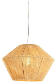 Jasnozielona lampa wisząca z kloszem z juty ø 40 cm Fugia – Light &amp; Living