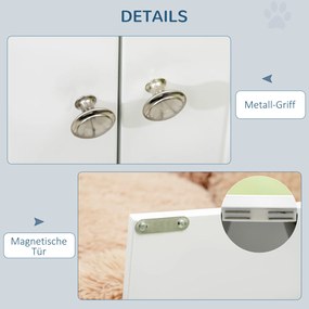 PawHut Stacja karmienia z 2 miskami ze stali nierdzewnej