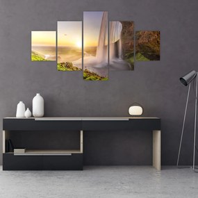 Obraz - Seljalandsfoss od tyłu jaskini (125x70 cm)