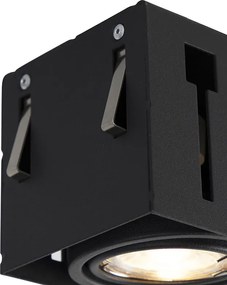 Nowoczesny inteligentny reflektor wpuszczany czarny bezramkowy z 3 GU10 Wifi - Oneon 3