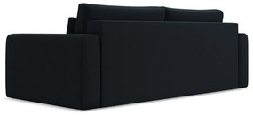 Ciemnoniebieska aksamitna rozkładana/ze schowkiem sofa 238 cm Kapua – Makamii