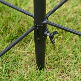 Stacja karmienia ptaków PawHut, zewnętrzny rozdzielacz pokarmu, 4 haczyki, Stal, Czarny