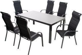 Doppler LUNA MIAMI ogrodowy zestaw wypoczynkowy 6+1 szary