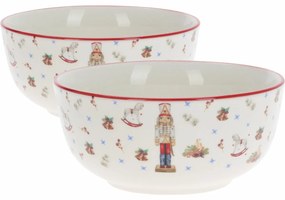 Zestaw 2 misek porcelanowych Dziadek do orzechów 500 ml