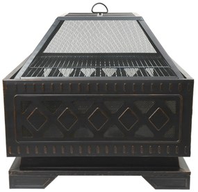 Cattara 13009 Palenisko z pokrywą Square, 63,5 x63,5 x 62 cm