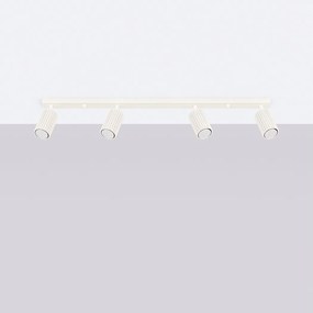 Lampa sufitowa minimalistyczny Gloow, aluminium - 4 źródło światła 4000K - L.81 x H.16.5 cm - beżowy