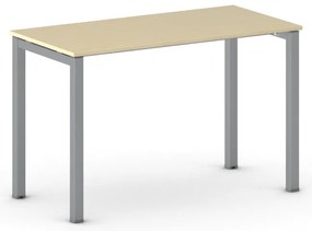 Biurko PRIMO SQUARE, 120x60 cm, szaro-srebrna podstawa, brzoza