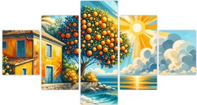 Obraz - Dom z pomarańczami I. (125x70 cm)