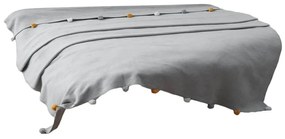 Szara polarowa narzuta 200x220 cm Pom Pom – Mijolnir