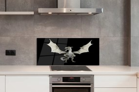 Panel Kuchenny Szklany Legendarny Biały Smok