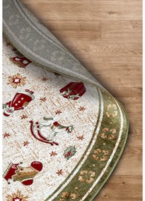 Zielony okrągły dywan z mieszanki bawełny ze świątecznym motywem ø 200 cm Toy's Delight Green Christmas – Villeroy&amp;Boch