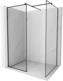 Mexen Kioto ścianka prysznicowa Walk-in 70 x 70 cm, czarny wzór, czarna - 800-070-202-70-70-070