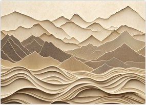 Obraz na szkle - 3D linie gór (70x50 cm)