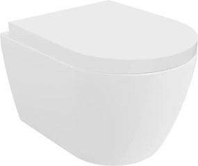 Mexen Carmen miska wc Rimless z deską wolnoopadającą twarda, duroplast, biała połysk - 30880200