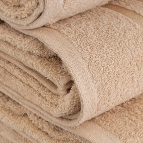 Beżowy bawełniany ręcznik kąpielowy frotte 70x140 cm Simple – Casa Selección