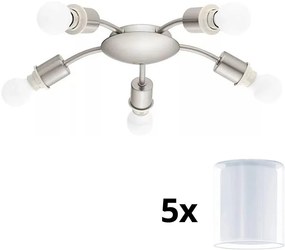 Eglo - LED sufitowe MY CHOICE 5xE14/4W/230V chrom/białe