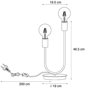 Lampa stołowa Art Deco mosiądz 2-źródła światła - Tuning ArtDeco Oswietlenie wewnetrzne