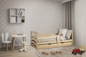 Łóżko dziecięce MELA 80 x 160 cm, sosna Stelaż: Bez stelaża, Materac: Bez materaca