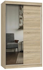Dwudrzwiowa garderoba z lustrem 120 cm sonoma dąb Z6-B32