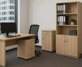 Zamykany kontenerek biurowy dąb craft - Oros