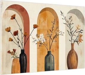 Obraz na szkle - Wazony w łukach (70x50 cm)