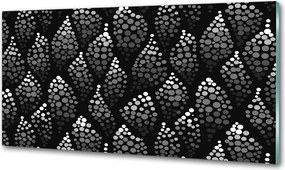 Panel lacobel Czarno-białe kropki