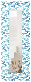 Lustro ścienne z drewnianą ramą 40x120 cm – Wallity